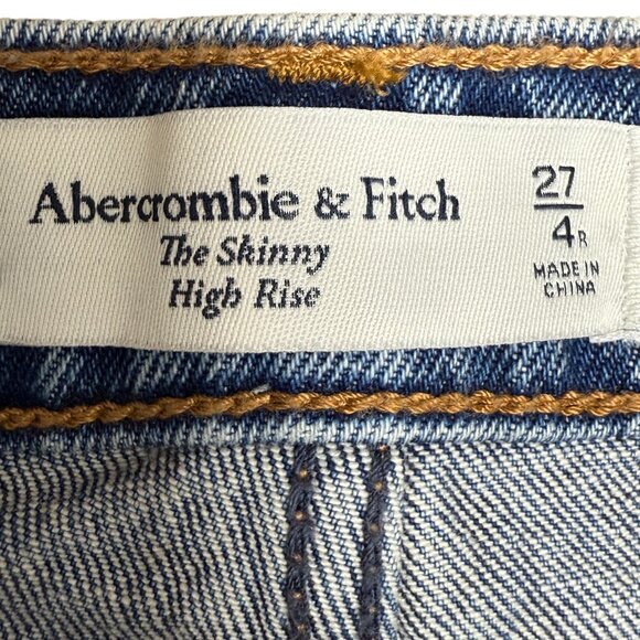 EUC Women's ABERCROMBIE‎ & FITCH The Skinny High Rise Jean | Size 4R/27 - Picture 7 of 10